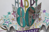 Second Nature 80th Birthday pop up card Nickery Nook