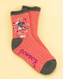 Alphabet ladies ankle socks - Powder UK