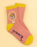 Alphabet ladies ankle socks - Powder UK
