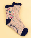 Alphabet ladies ankle socks - Powder UK