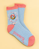 Alphabet ladies ankle socks - Powder UK