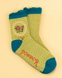 Alphabet ladies ankle socks - Powder UK