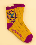 Alphabet ladies ankle socks - Powder UK