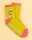 Alphabet ladies ankle socks - Powder UK