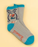 Alphabet ladies ankle socks - Powder UK