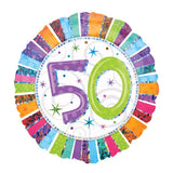 50th Birthday, confetti -Helium Balloons
