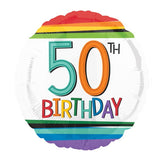 50th Birthday Helium Balloons - Various Designs