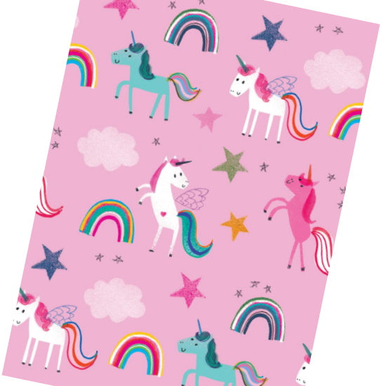 Unicorns Wrapping Paper Sheet Nickery Nook