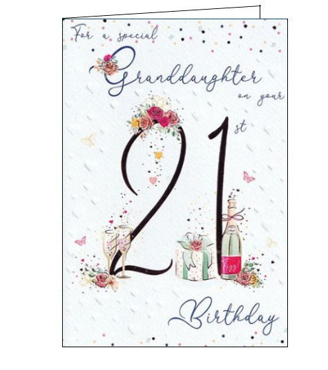 Special Granddaughter on your 21st Birthday card