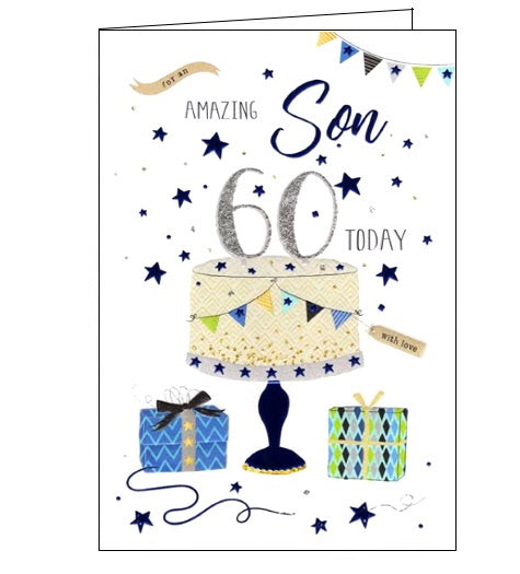 ICG 60 today son on your 60th birthday card Nickery Nook