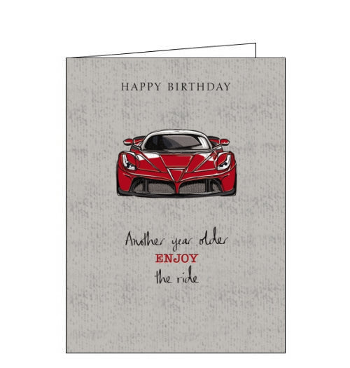 Noel Tatt sports car birthday card
