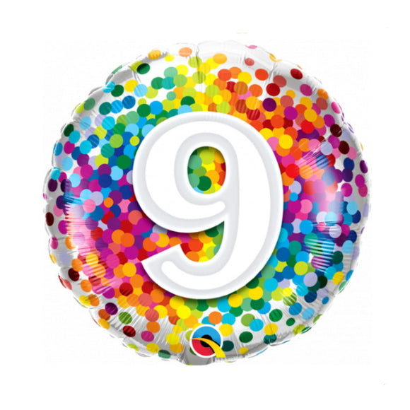 9th Birthday Helium Balloons - Various Designs