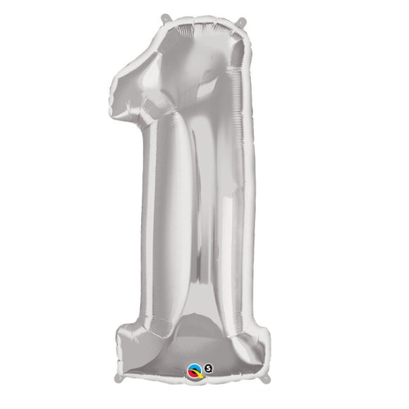 1 - Large Silver Helium-Filled Balloon