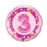3rd Birthday Helium Balloons - Various Designs