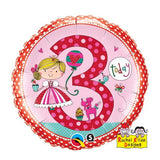 3rd Birthday Helium Balloons - Various Designs