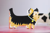 Yorkshire Terrier Dog die-cut greetings card