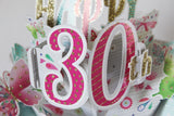 30th Birthday - 3d Second Nature pop up card