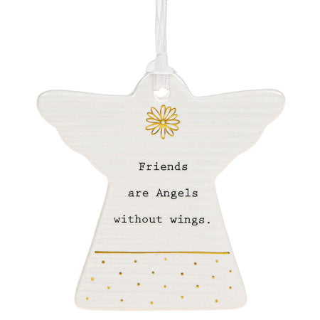 Friends are angels without wings - Ceramic  Plaque