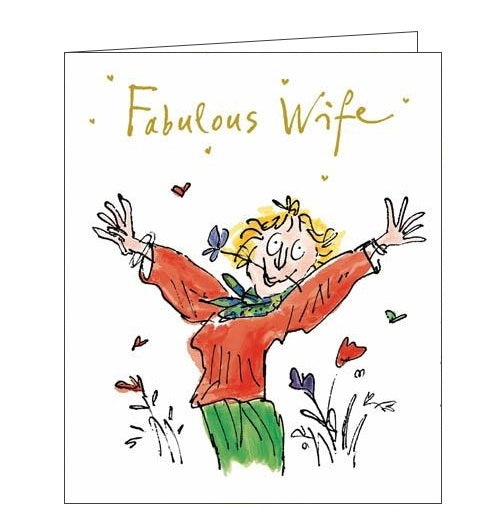 Fabulous Wife Birthday card - Quentin Blake