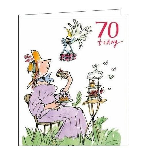 Woodmansterne Quentin Blake 70th birthday card for her Nickery Nook