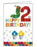 Woodmansterne The Very Hungry Caterpillar Happy 2nd Birthday card Nickery Nook