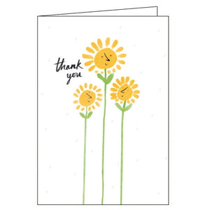 Woodmansterne sunflowers thank you card