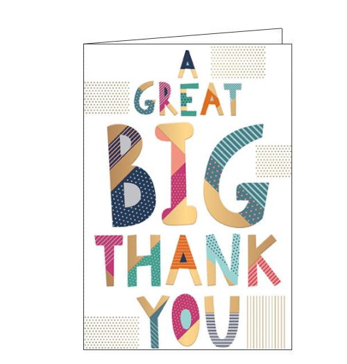 A great big Thank You Greetings Card