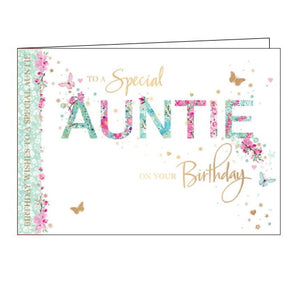 Words 'n' Wishes auntie birthday card