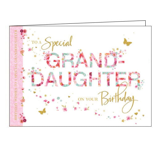 Words 'n' Wishes granddaughter birthday card