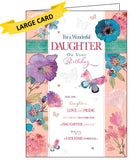 Words 'n' Wishes large daughter birthday card