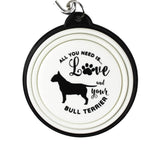 English bull terrier collapsible travel dog bowl