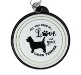 Cairn terrier collapsible travel dog bowl