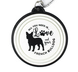 French Bulldog collapsible travel dog bowl