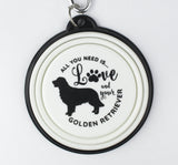 Golden retriever collapsible travel dog bowl