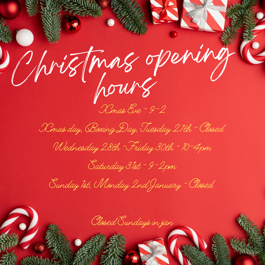 Christmas opening times