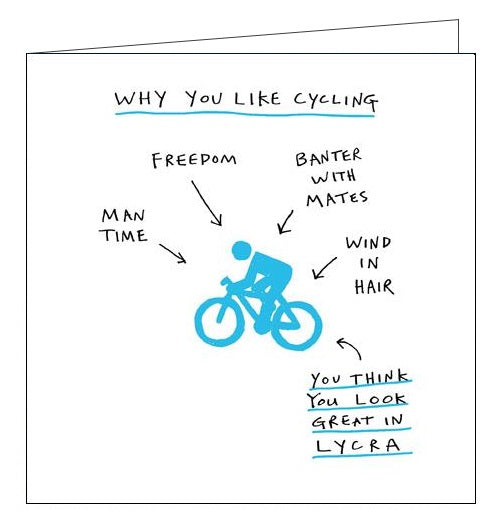 Cycling themed cards - cycling birthday cards, funny cycling cards