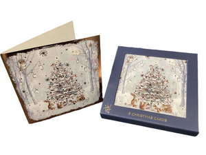 Woodland tree - Box of 8 Luxury Christmas cards