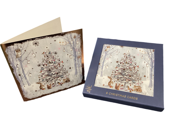 Woodland tree - Box of 8 Luxury Christmas cards