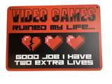Video Games - vintage metal sign