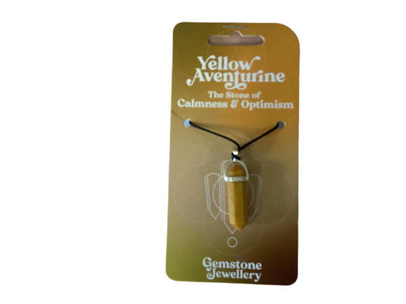 Yellow Aventurine pendant - Gemstone jewellery