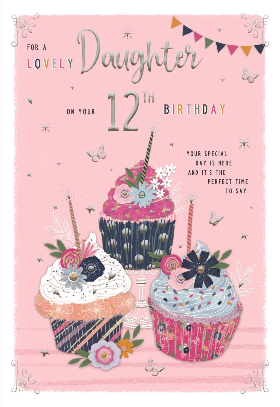 Wonderful Daughter on your 12th Birthday - 12th Birthday Card