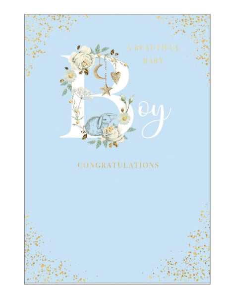 A beautiful baby boy card