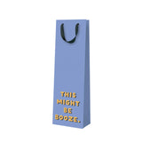 This might be booze - bottle gift bag