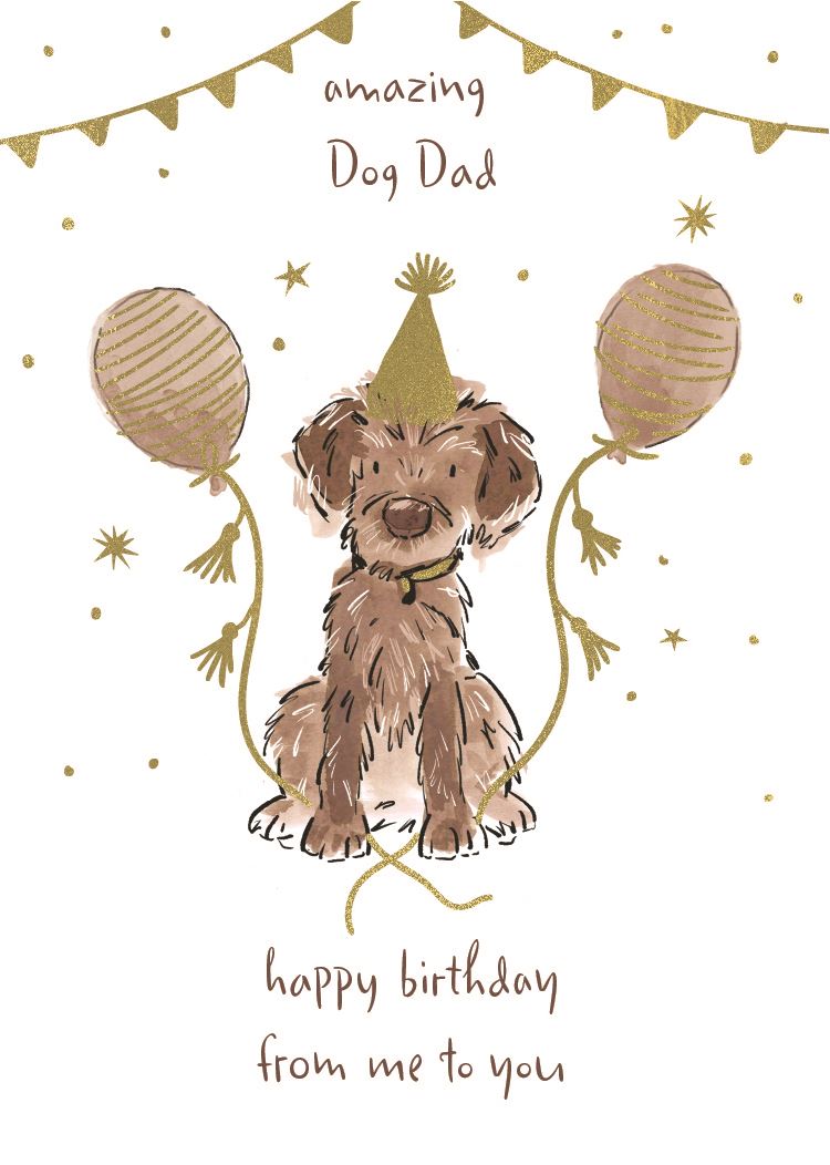 Amazing  Dog Dad Birthday card