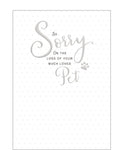 On the loss of your much loved pet - sympathy card