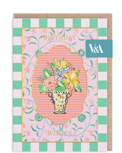 Vase of flowers - V&A Birthday card