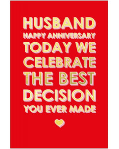 Husband on our Anniversary card