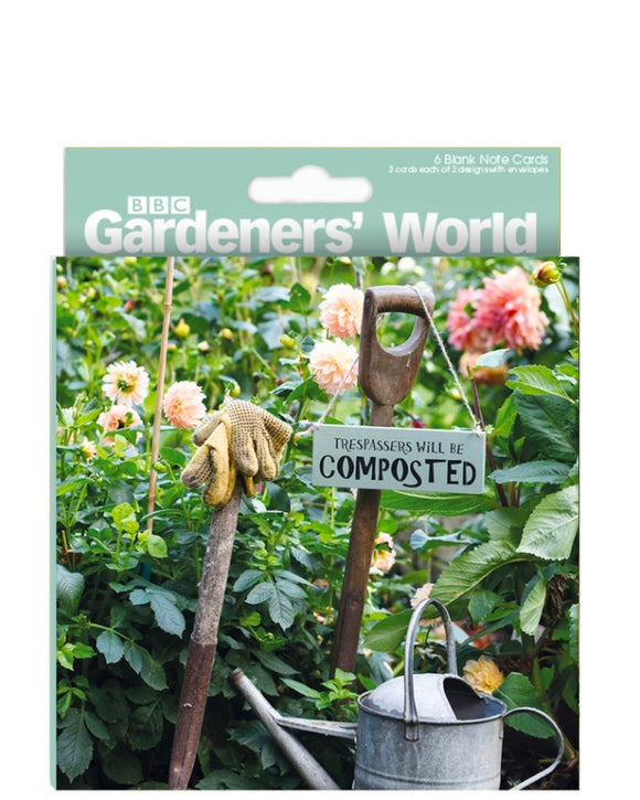 Garden Signs - Pack of 6 BBC Gardeners' World notelets