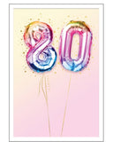 80th Birthday card