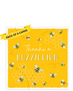 Thank you a BUZZillion - pack of 6 thank you cards